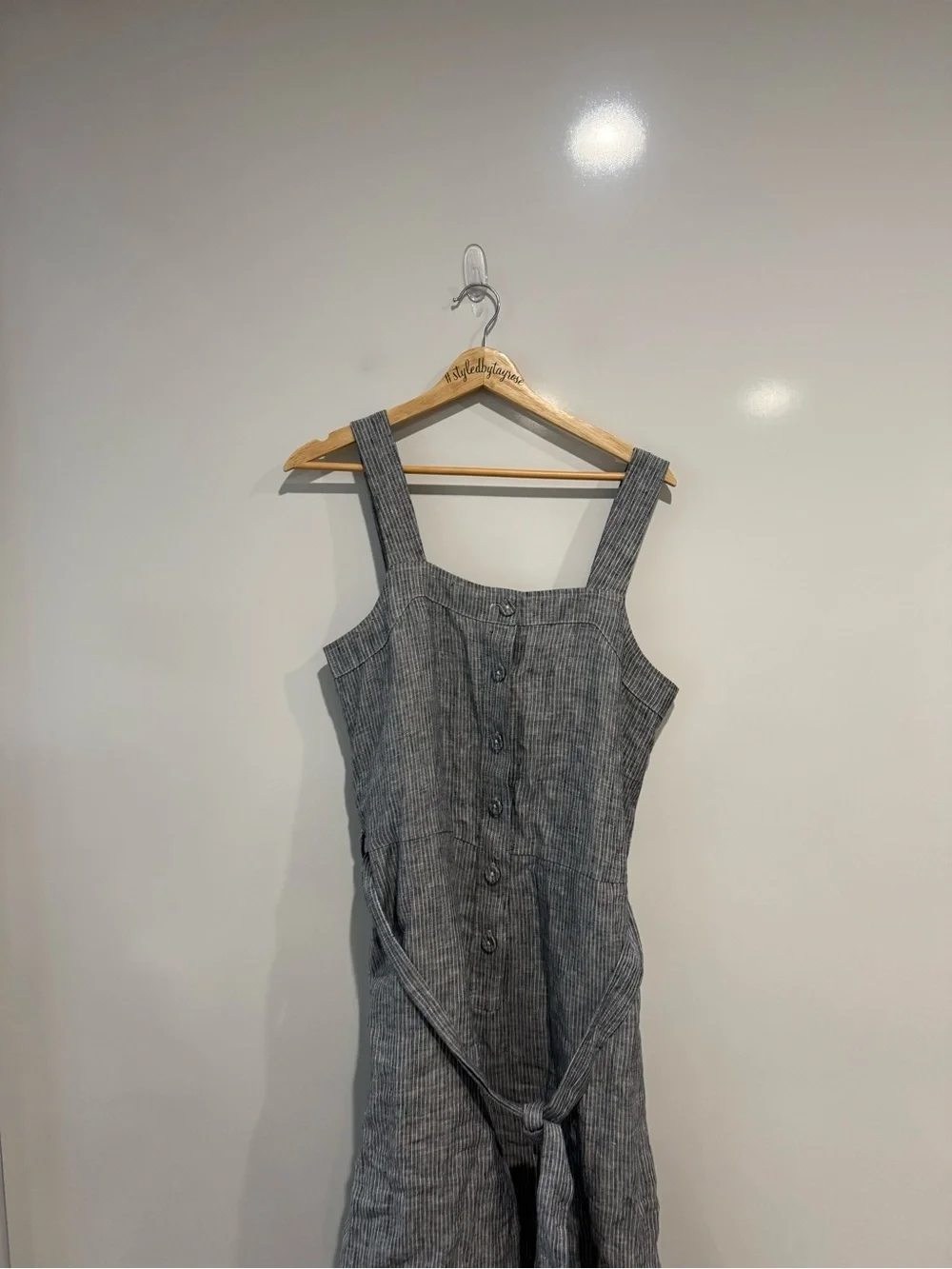 Everlane Linen Striped Jumpsuit
